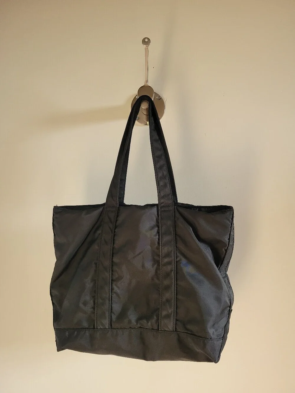 Lauren Ralph Lauren Vintage Black Monogram Shoulder Tote Bag LRL